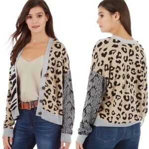 PEYTON PRIMROSE Womens Animal Print Sweater, EUC!